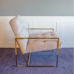 Empire fåtölj (Beige, guld)