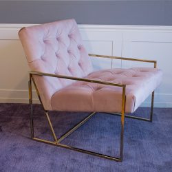 Empire fåtölj (Rosa, guld)