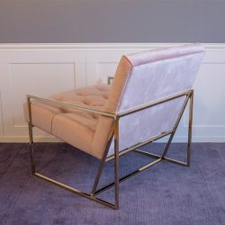 Empire fåtölj (Rosa, guld)