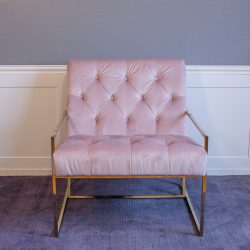 Empire fåtölj (Rosa, guld)